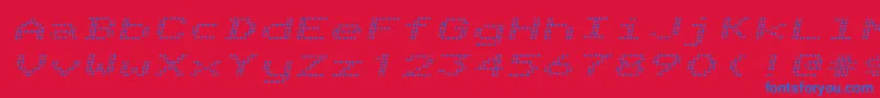 TelidoninkexItalic Font – Blue Fonts on Red Background