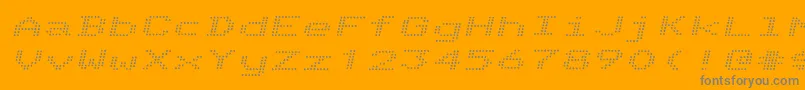 TelidoninkexItalic-Schriftart – Graue Schriften auf orangefarbenem Hintergrund