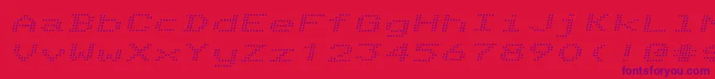 TelidoninkexItalic Font – Purple Fonts on Red Background