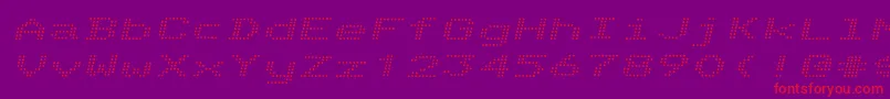 TelidoninkexItalic Font – Red Fonts on Purple Background