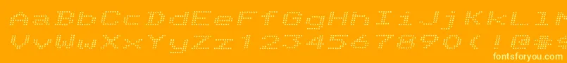 TelidoninkexItalic Font – Yellow Fonts on Orange Background