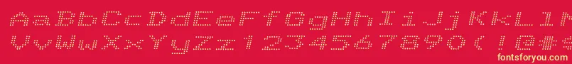 TelidoninkexItalic Font – Yellow Fonts on Red Background