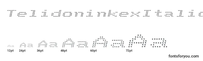 TelidoninkexItalic Font Sizes