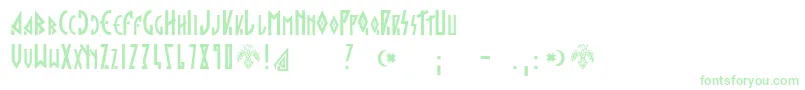 Hargita Font – Green Fonts on White Background