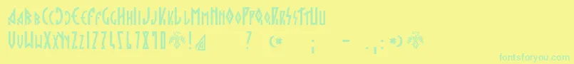 Hargita Font – Green Fonts on Yellow Background