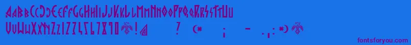 Hargita Font – Purple Fonts on Blue Background