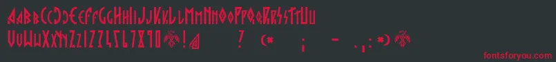 Hargita Font – Red Fonts on Black Background