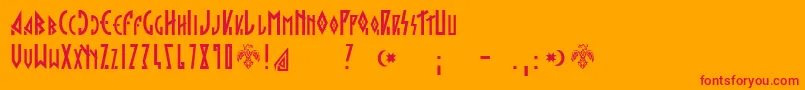 Hargita Font – Red Fonts on Orange Background