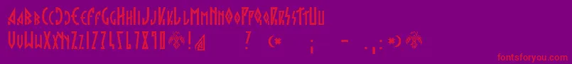 Hargita Font – Red Fonts on Purple Background