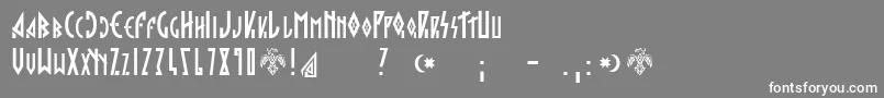 Hargita Font – White Fonts on Gray Background