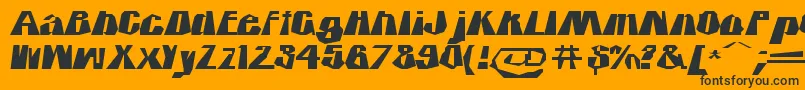 Iciclecountry Font – Black Fonts on Orange Background