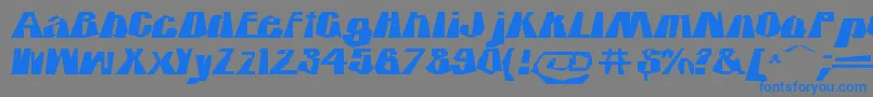 Iciclecountry Font – Blue Fonts on Gray Background