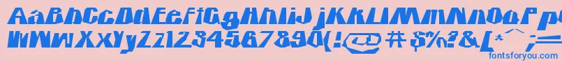 Iciclecountry Font – Blue Fonts on Pink Background