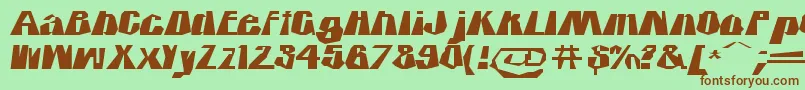 Iciclecountry Font – Brown Fonts on Green Background