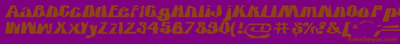 Iciclecountry Font – Brown Fonts on Purple Background