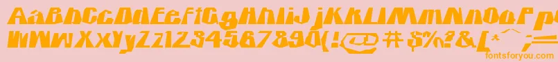 Iciclecountry Font – Orange Fonts on Pink Background