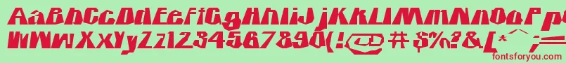 Iciclecountry Font – Red Fonts on Green Background