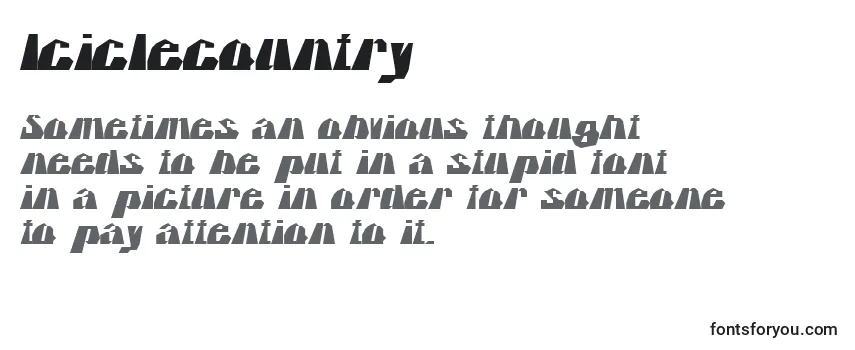 Review of the Iciclecountry Font