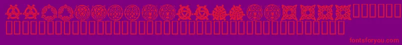 KrKelticThree Font – Red Fonts on Purple Background
