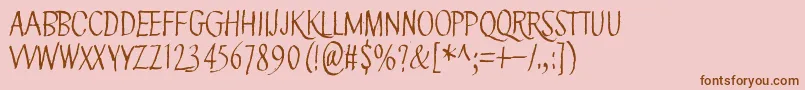 GreenQueen Font – Brown Fonts on Pink Background