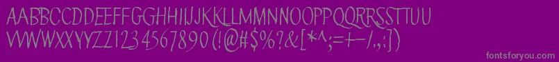 GreenQueen Font – Gray Fonts on Purple Background