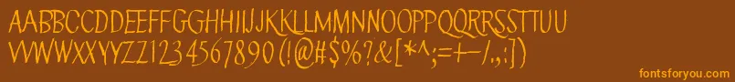 GreenQueen Font – Orange Fonts on Brown Background