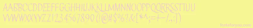 GreenQueen Font – Pink Fonts on Yellow Background