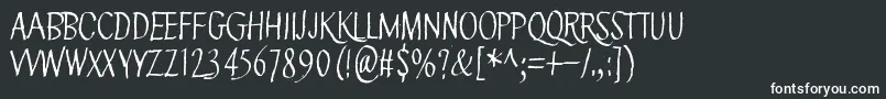 GreenQueen Font – White Fonts on Black Background