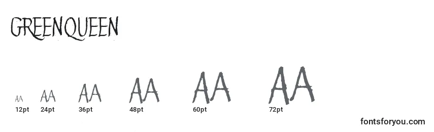 GreenQueen Font Sizes