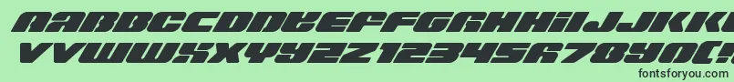 フォントCapricusexpandital – 緑の背景に黒い文字
