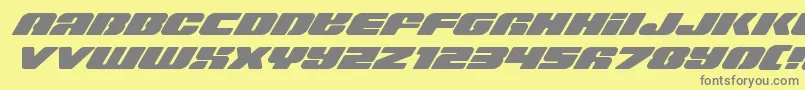 Czcionka Capricusexpandital – szare czcionki na żółtym tle