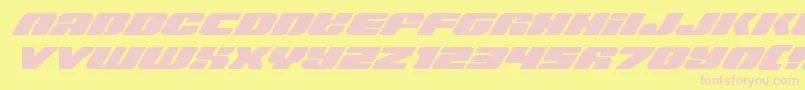 Capricusexpandital Font – Pink Fonts on Yellow Background