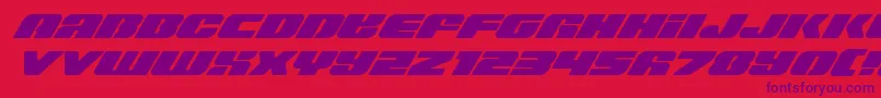 Capricusexpandital Font – Purple Fonts on Red Background