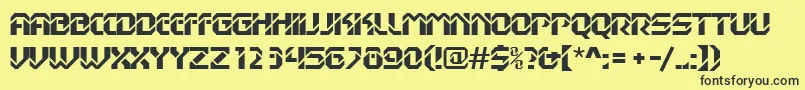 Dexgothicd Font – Black Fonts on Yellow Background