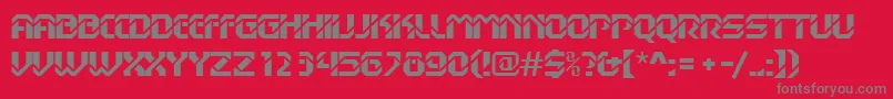 Dexgothicd Font – Gray Fonts on Red Background