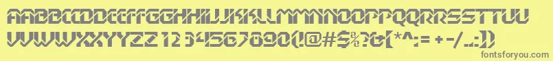 Dexgothicd Font – Gray Fonts on Yellow Background