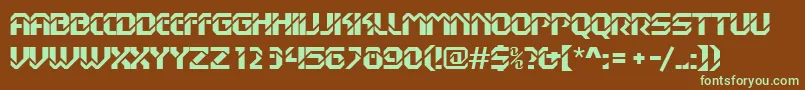 Dexgothicd Font – Green Fonts on Brown Background