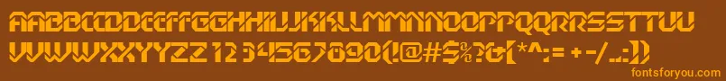 Dexgothicd Font – Orange Fonts on Brown Background