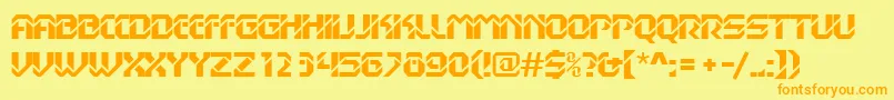 Dexgothicd Font – Orange Fonts on Yellow Background