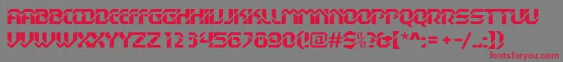 Dexgothicd Font – Red Fonts on Gray Background