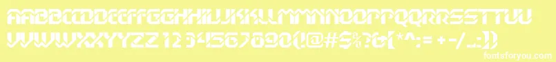 Dexgothicd Font – White Fonts on Yellow Background