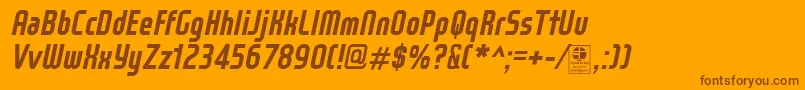 Police WoxModelistBoldItalicDemo – polices brunes sur fond orange