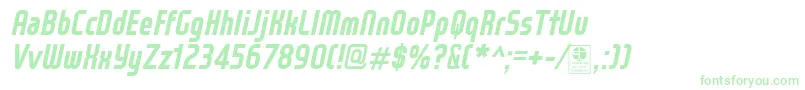 WoxModelistBoldItalicDemo Font – Green Fonts on White Background