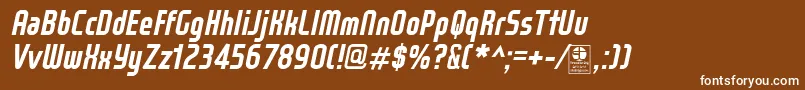 WoxModelistBoldItalicDemo Font – White Fonts on Brown Background
