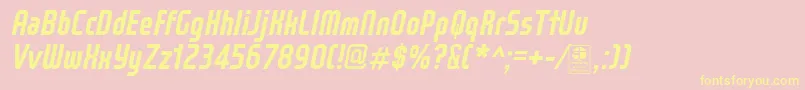 WoxModelistBoldItalicDemo Font – Yellow Fonts on Pink Background