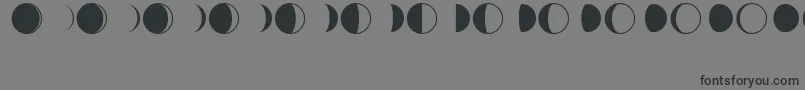 MoonPhasesRegular Font – Black Fonts on Gray Background