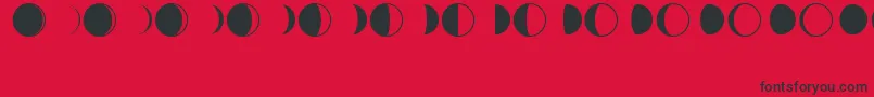 MoonPhasesRegular Font – Black Fonts on Red Background