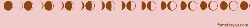 MoonPhasesRegular Font – Brown Fonts on Pink Background