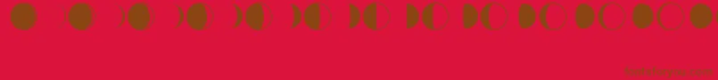 MoonPhasesRegular Font – Brown Fonts on Red Background