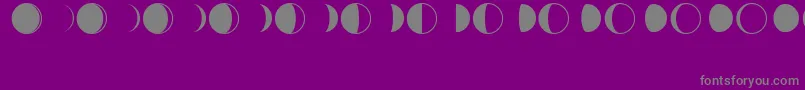 MoonPhasesRegular Font – Gray Fonts on Purple Background